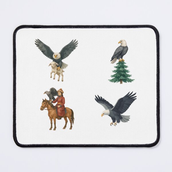 Item preview, Majestic Watercolor Eagle Sticker Set – Nature & Wildlife Collection (4 Designs) designed and sold by BeaMiciaDoodles.