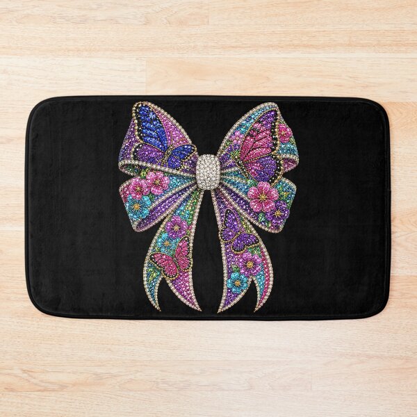 Item preview, Butterfly Garden Bow Rhinestone Mosaic | Colorful Butterfly Crystal Bow | Floral Gemstone Bow Design | Luxury Sparkling Nature Graphic designed and sold by ColorSplash123.