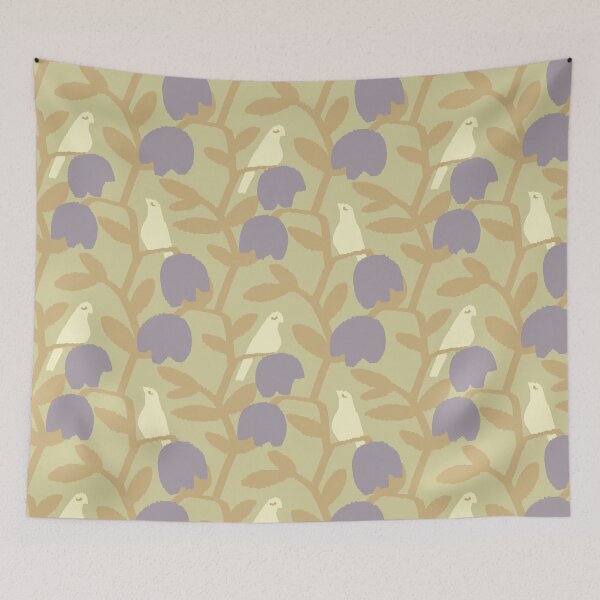 Item preview, Scandi Garden With Doves - d2cf9c designed and sold by knitetgantt.