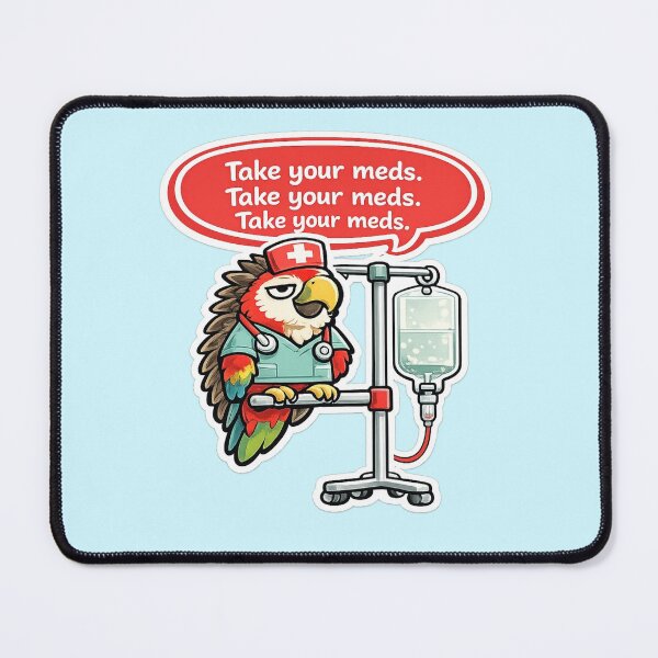 Item preview, Funny Nurse Gift Parrot Humor Healthcare Worker designed and sold by Gentlestate.