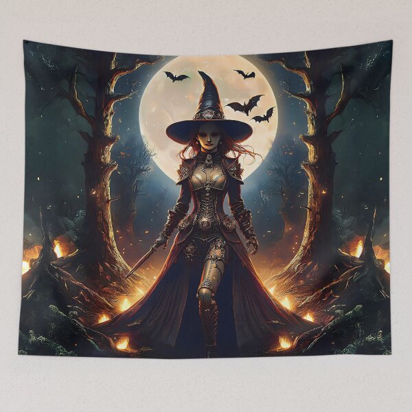 Item preview, Halloween Steampunk Tree Witch in the Haunted Forest  designed and sold by Lee Hiller Designs.