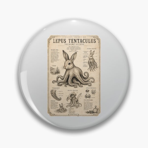 Item preview, Lepus Tentaculus Vintage Scientific Rabbit Octopus Illustration designed and sold by Fanverse Merchandise.