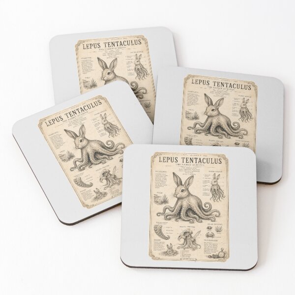 Item preview, Lepus Tentaculus Vintage Scientific Rabbit Octopus Illustration designed and sold by Fanverse Merchandise.