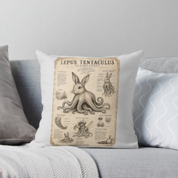 Item preview, Lepus Tentaculus Vintage Scientific Rabbit Octopus Illustration designed and sold by Fanverse Merchandise.
