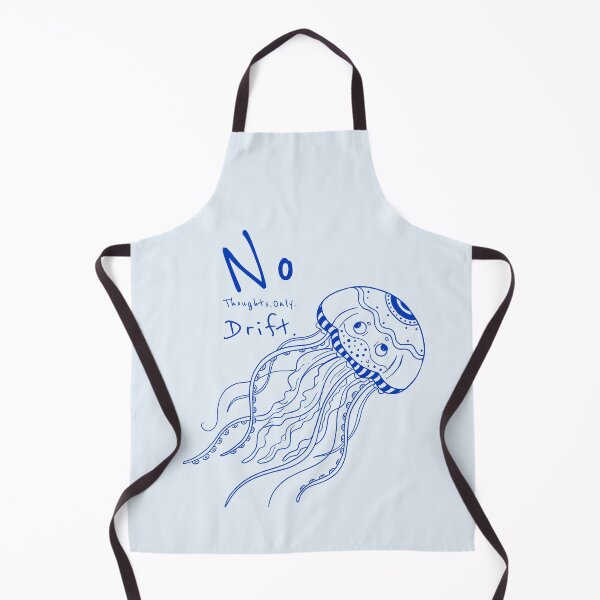 Item preview, No Thoughts. Only Drift. | Relatable Jellyfish Ocean Line Art designed and sold by Lumi-Bloom.