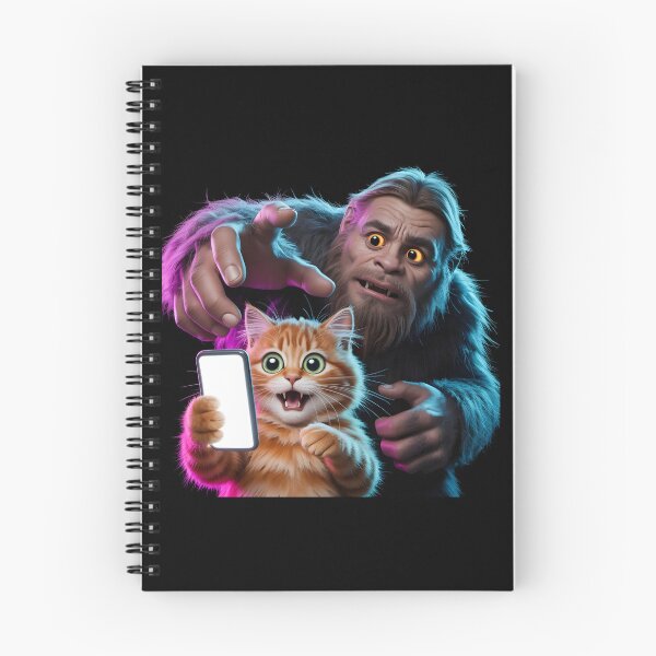 Item preview, Surprised Scared Cat Selfie Funny Cat Taking Selfie in Sasquatch Territory designed and sold by Redgiant87x.