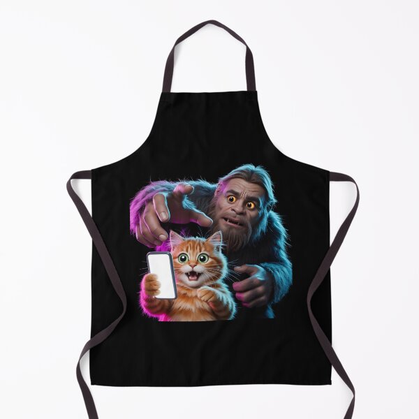 Item preview, Surprised Scared Cat Selfie Funny Cat Taking Selfie in Sasquatch Territory designed and sold by Redgiant87x.
