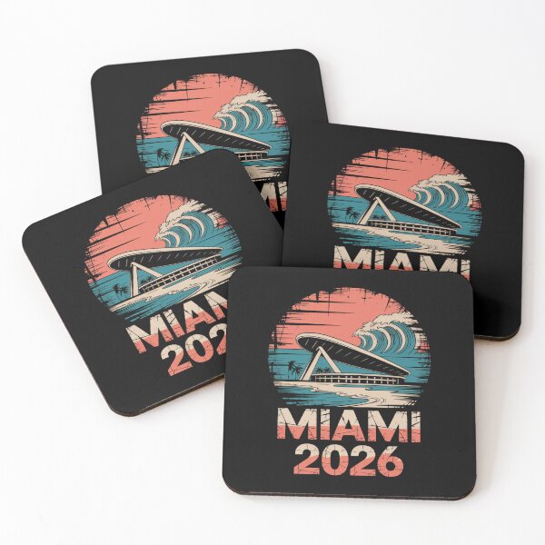 Item preview, Miami 2026 Ocean Wave Football T-Shirt V15 designed and sold by DarylWelsh2024.