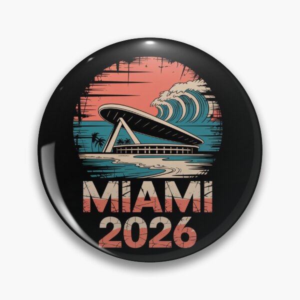 Item preview, Miami 2026 Ocean Wave Football T-Shirt V15 designed and sold by DarylWelsh2024.