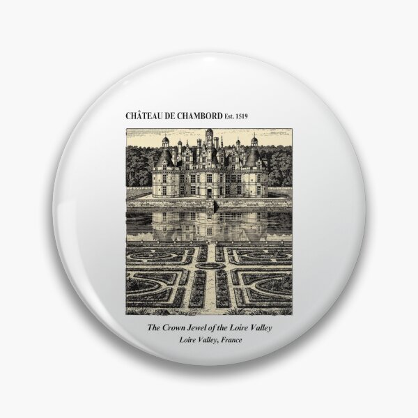 Item preview, Château de Chambord Vintage Engraving Art Print | French Renaissance Castle Loire Valley | France Wall Decor designed and sold by Panom Suavichien.