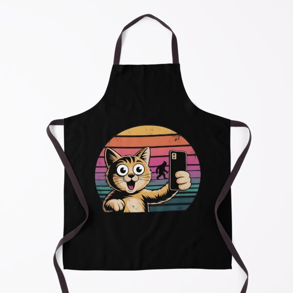 Item preview, Surprised Scared Cat Selfie Adorable Scared Cat and Sasquatch Meme Art designed and sold by Redgiant87x.