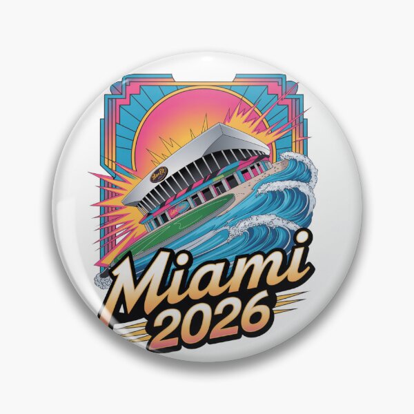 Item preview, Miami 2026 Ocean Wave Football T-Shirt V16 designed and sold by DarylWelsh2024.