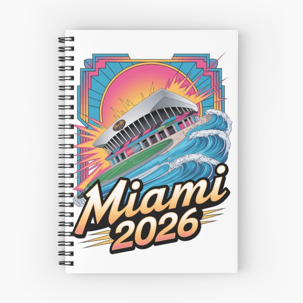 Item preview, Miami 2026 Ocean Wave Football T-Shirt V16 designed and sold by DarylWelsh2024.