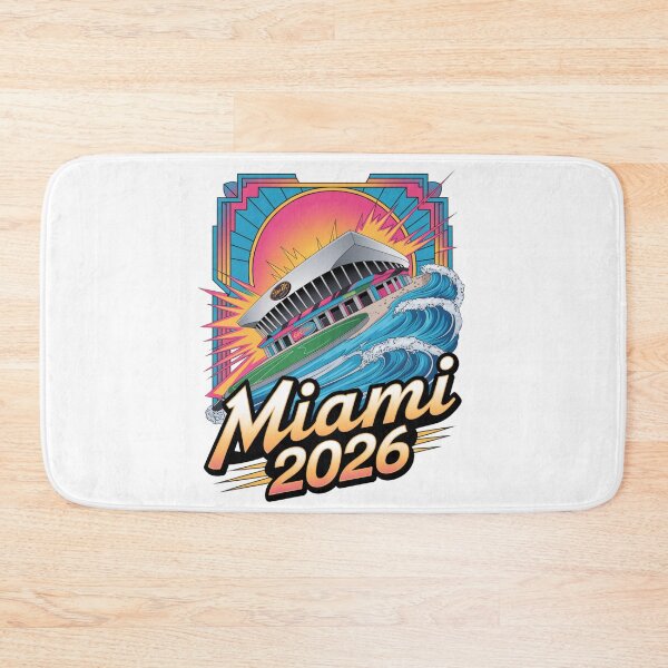 Item preview, Miami 2026 Ocean Wave Football T-Shirt V16 designed and sold by DarylWelsh2024.