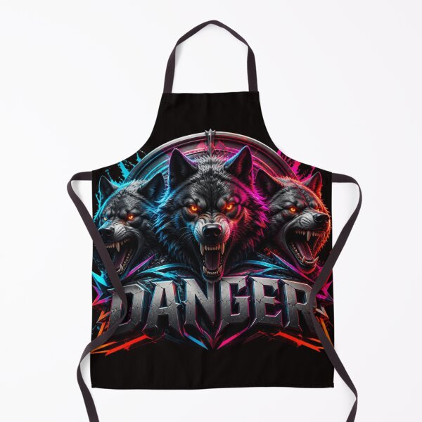 Item preview, Fierce Wolf Pack - Danger Neon Cyberpunk Art designed and sold by AgnesB77.