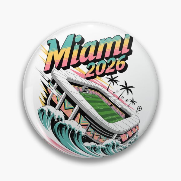 Item preview, Miami 2026 Ocean Wave Football T-Shirt V17 designed and sold by DarylWelsh2024.