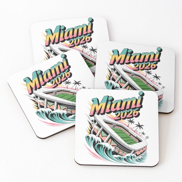 Item preview, Miami 2026 Ocean Wave Football T-Shirt V17 designed and sold by DarylWelsh2024.