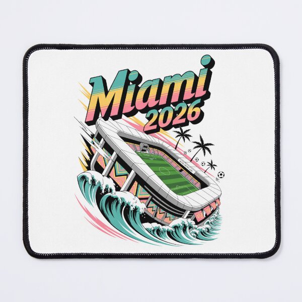 Item preview, Miami 2026 Ocean Wave Football T-Shirt V17 designed and sold by DarylWelsh2024.