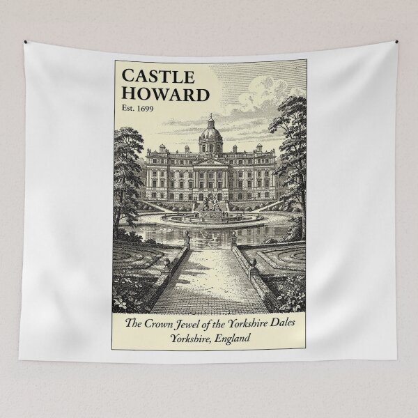 Item preview, Castle Howard Vintage Engraving Art Print | English Baroque Estate Yorkshire | Brideshead Revisited Wall Decor designed and sold by Panom Suavichien.