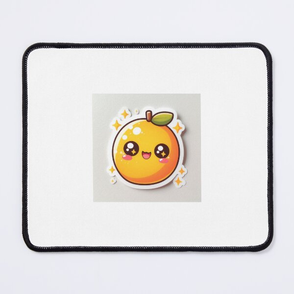 Item preview, Kawaii Mango Sticker | Chibi Cute Mango with Happy Face and Leaf designed and sold by PastelPawsArt.