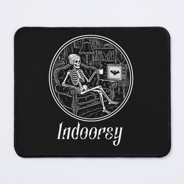 Item preview, Indoorsy Skeleton Watching TV - Aesthetic Goth Lounge Art designed and sold by fit-and-fine26.