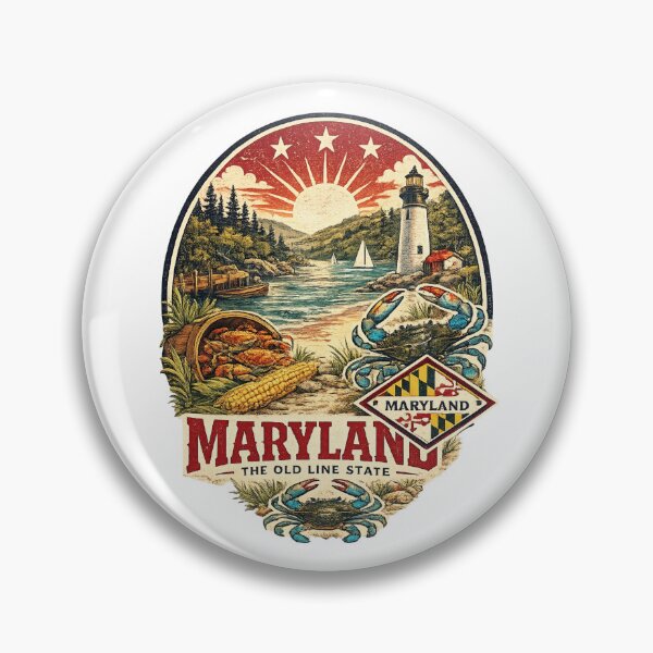 Item preview, Maryland  State Print Logo / Maryland/ The Old Line State designed and sold by Thehatinthecat.