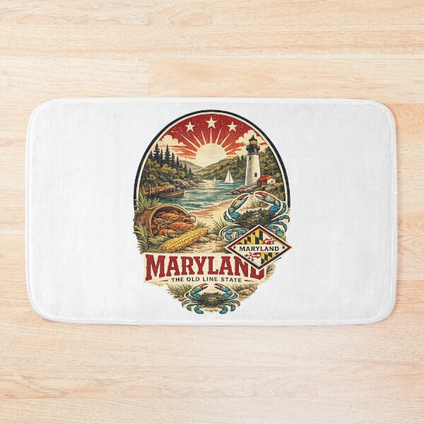 Item preview, Maryland  State Print Logo / Maryland/ The Old Line State designed and sold by Thehatinthecat.