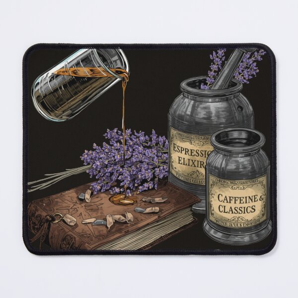 Item preview, Apothecary Coffee Bar Dark Academia Bookish Art designed and sold by ChamberOfBooks.