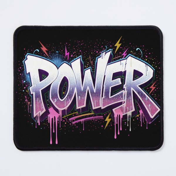 Item preview, Chrome 3D Power Typography Metallic Design designed and sold by YAKA ART  SRI LANKA.