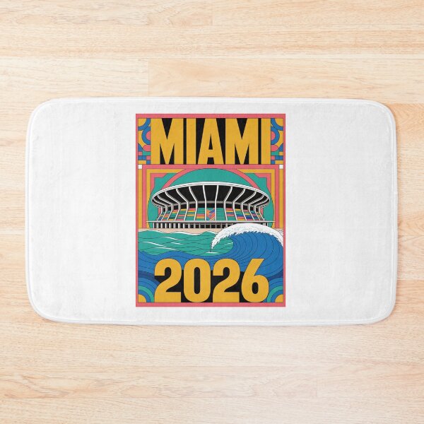 Item preview, Miami 2026 Ocean Wave Football T-Shirt V18 designed and sold by DarylWelsh2024.