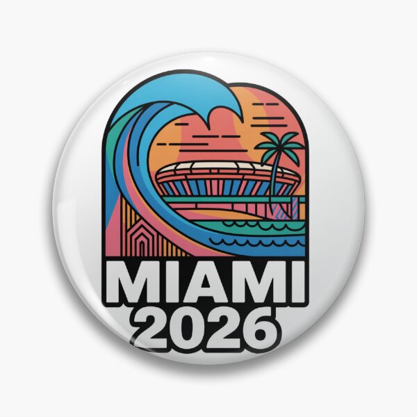 Item preview, Miami 2026 Ocean Wave Football T-Shirt V19 designed and sold by DarylWelsh2024.