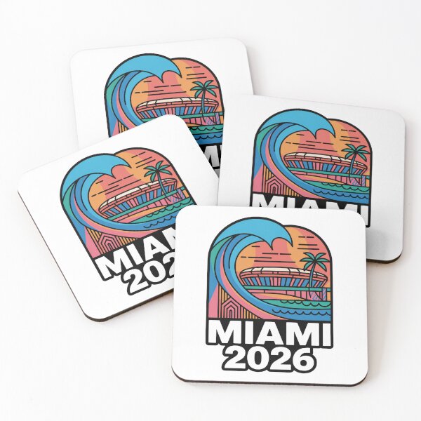 Item preview, Miami 2026 Ocean Wave Football T-Shirt V19 designed and sold by DarylWelsh2024.