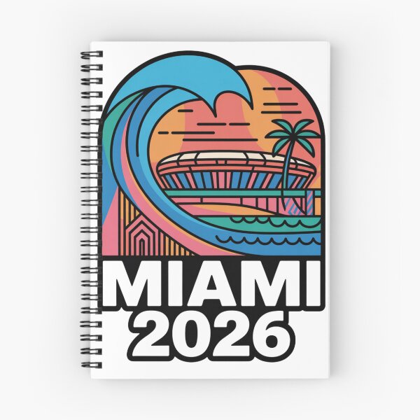 Item preview, Miami 2026 Ocean Wave Football T-Shirt V19 designed and sold by DarylWelsh2024.