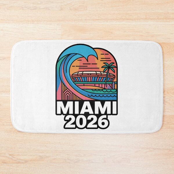 Item preview, Miami 2026 Ocean Wave Football T-Shirt V19 designed and sold by DarylWelsh2024.