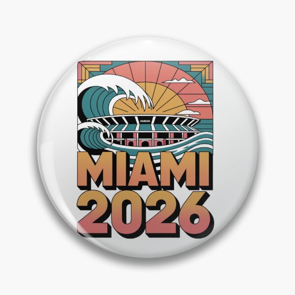 Item preview, Miami 2026 Ocean Wave Football T-Shirt V20 designed and sold by DarylWelsh2024.