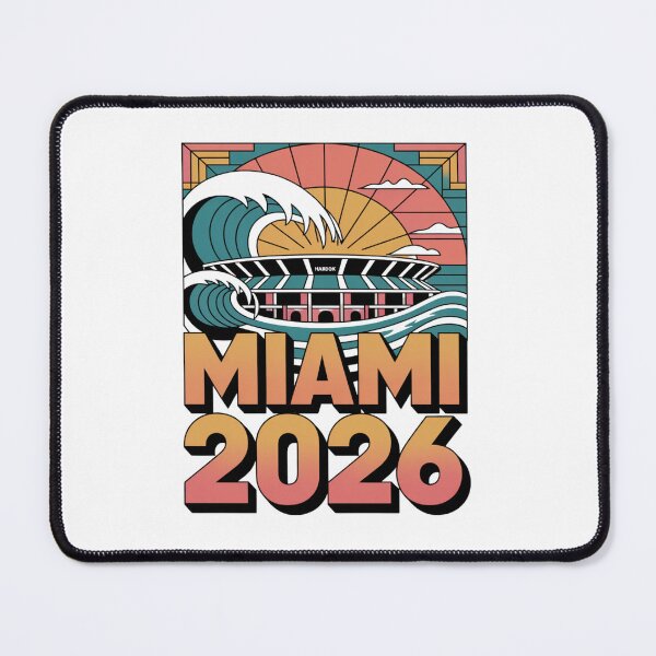 Item preview, Miami 2026 Ocean Wave Football T-Shirt V20 designed and sold by DarylWelsh2024.