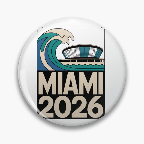 Item preview, Miami 2026 Ocean Wave Football T-Shirt V21 designed and sold by DarylWelsh2024.