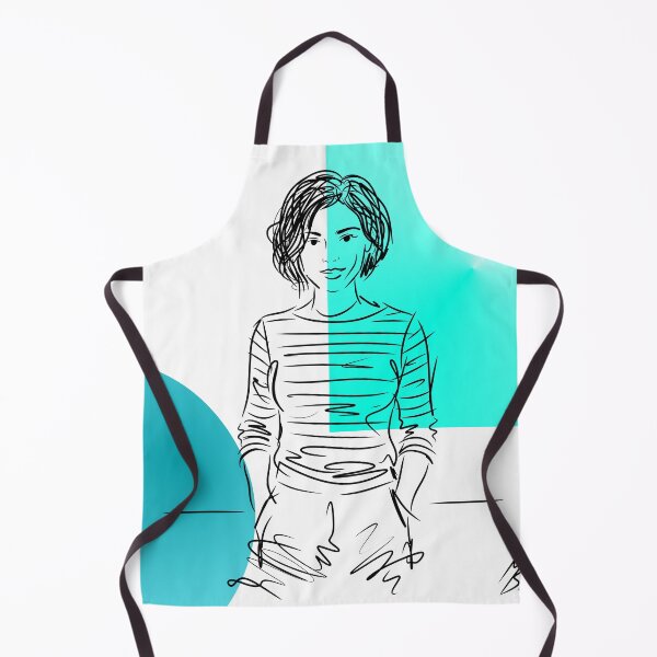 Item preview, Minimalist Line Art Girl Striped Shirt designed and sold by MirkoArtS.