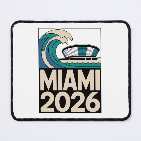 Item preview, Miami 2026 Ocean Wave Football T-Shirt V21 designed and sold by DarylWelsh2024.