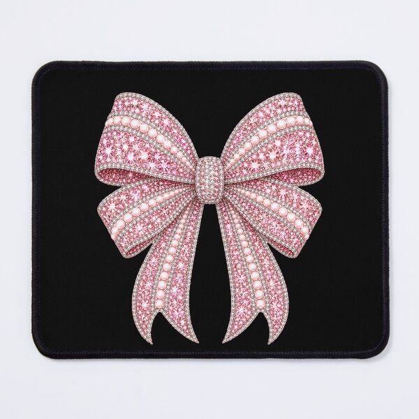 Item preview, Pink Coquette Bow Rhinestone Mosaic | Blush Pink Crystal Bow | Feminine Pearl Gemstone Bow Design | Luxury Coquette Aesthetic Graphic designed and sold by ColorSplash123.