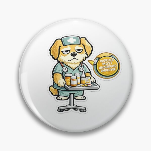 Item preview, Underpaid Nurse Gift Funny Dog Golden Retriever designed and sold by Gentlestate.