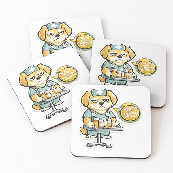 Item preview, Underpaid Nurse Gift Funny Dog Golden Retriever designed and sold by Gentlestate.