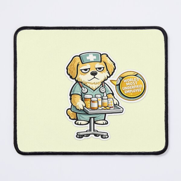Item preview, Underpaid Nurse Gift Funny Dog Golden Retriever designed and sold by Gentlestate.