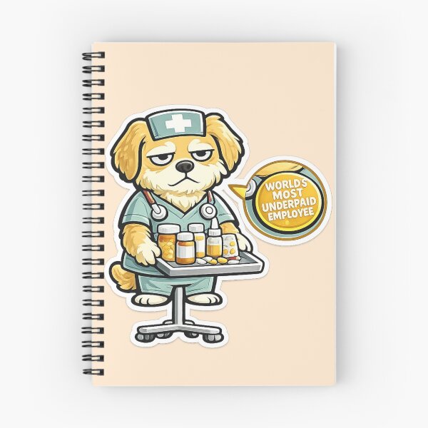 Item preview, Underpaid Nurse Gift Funny Dog Golden Retriever designed and sold by Gentlestate.