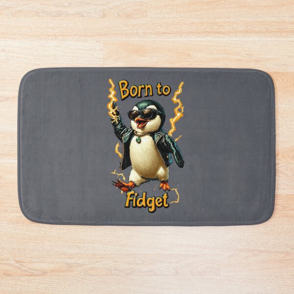 Artikelvorschau, Born to Fidget - ADHS Pinguin Rebell Vintage_02 entworfen und verkauft von Shift-Bloom.