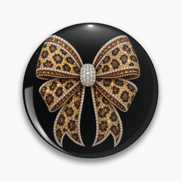 Item preview, Leopard Queen Bow Rhinestone Mosaic | Luxury Leopard Print Crystal Bow | Glam Animal Print Gemstone Bow | Sparkling Fashion Queen Graphic designed and sold by ColorSplash123.