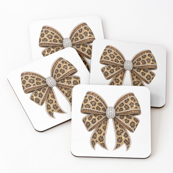 Item preview, Leopard Queen Bow Rhinestone Mosaic | Luxury Leopard Print Crystal Bow | Glam Animal Print Gemstone Bow | Sparkling Fashion Queen Graphic designed and sold by ColorSplash123.