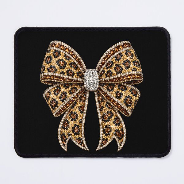 Item preview, Leopard Queen Bow Rhinestone Mosaic | Luxury Leopard Print Crystal Bow | Glam Animal Print Gemstone Bow | Sparkling Fashion Queen Graphic designed and sold by ColorSplash123.