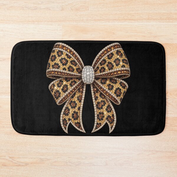 Item preview, Leopard Queen Bow Rhinestone Mosaic | Luxury Leopard Print Crystal Bow | Glam Animal Print Gemstone Bow | Sparkling Fashion Queen Graphic designed and sold by ColorSplash123.