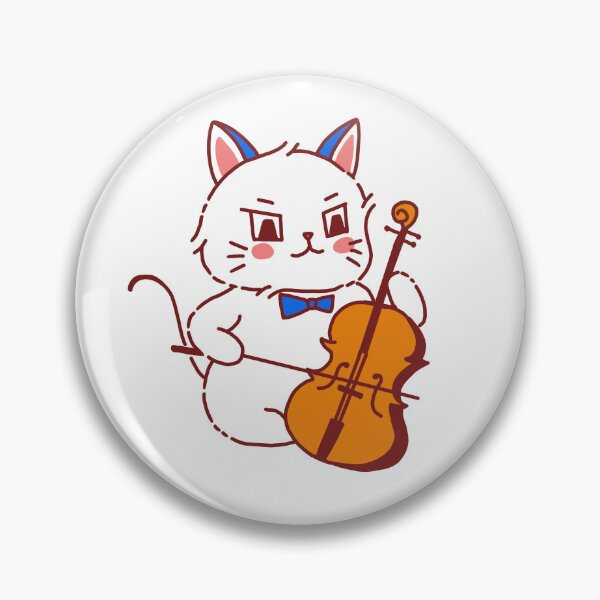 Item preview, Blue and white cat plays cello designed and sold by CheeYeeAnn.
